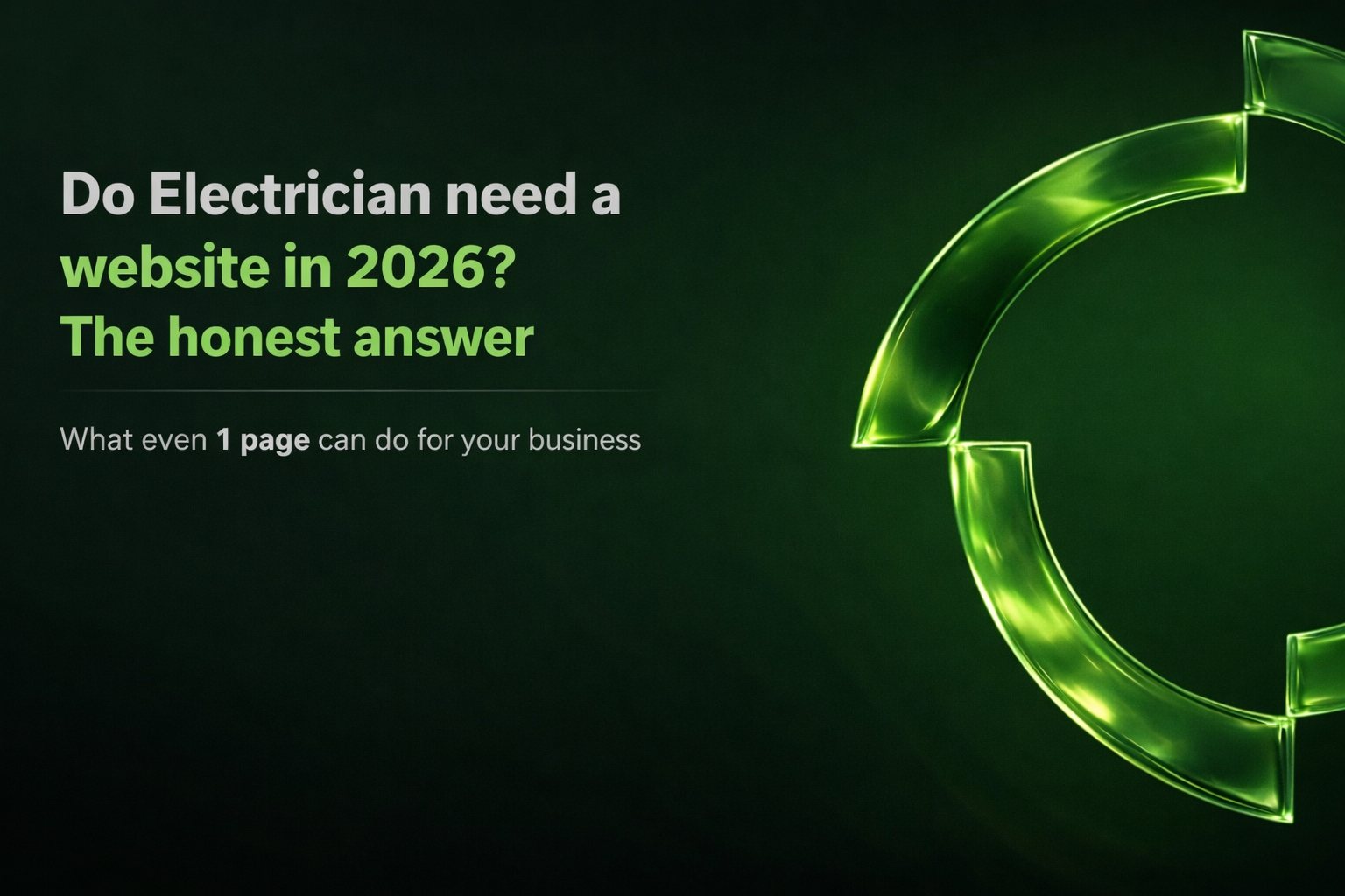 Do electricians need a website in 2026? The honest answer for Australian tradies