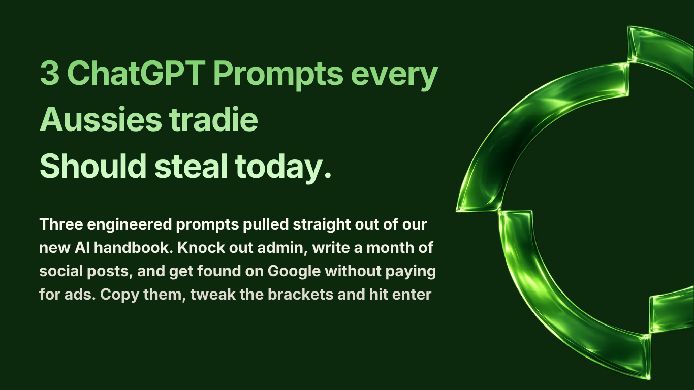 ChatGPT prompts for tradies. Blog article hero image by Chad Scales.